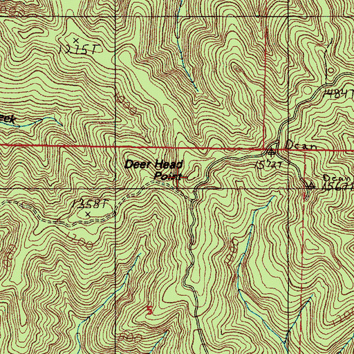 Topographic Map of Deer Head Point, OR