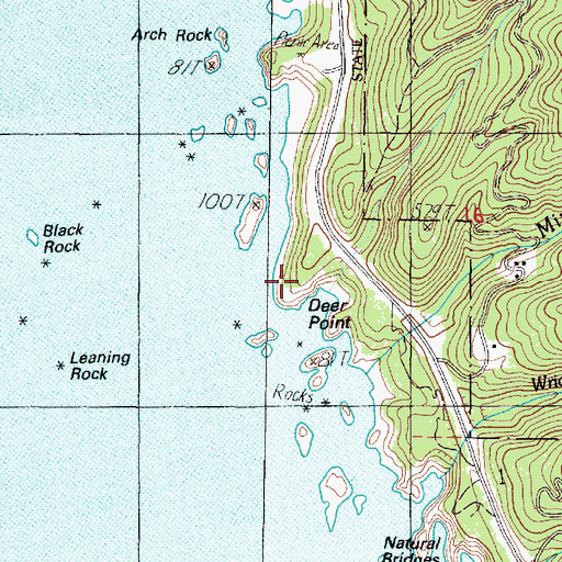 Topographic Map of Deer Point, OR