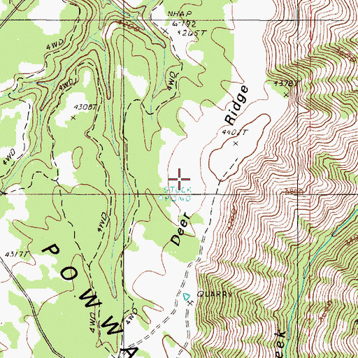 Topographic Map of Deer Ridge, OR