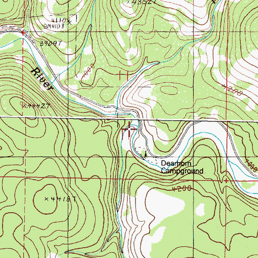 Topographic Map of Deerhorn Creek, OR