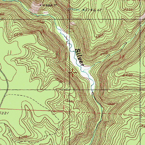 Topographic Map of Delintment Creek, OR