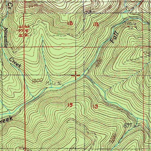 Topographic Map of Delp Creek, OR