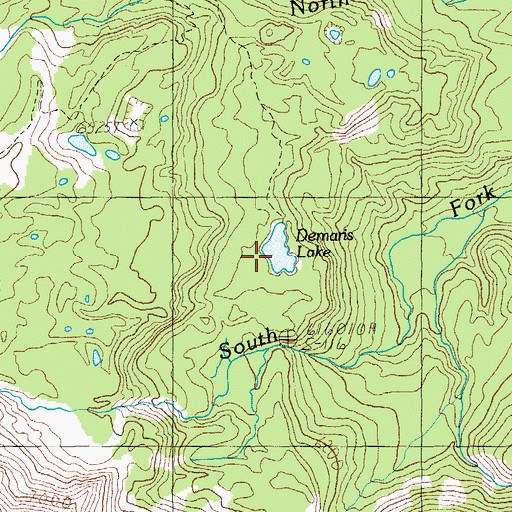 Topographic Map of Demaris Lake, OR