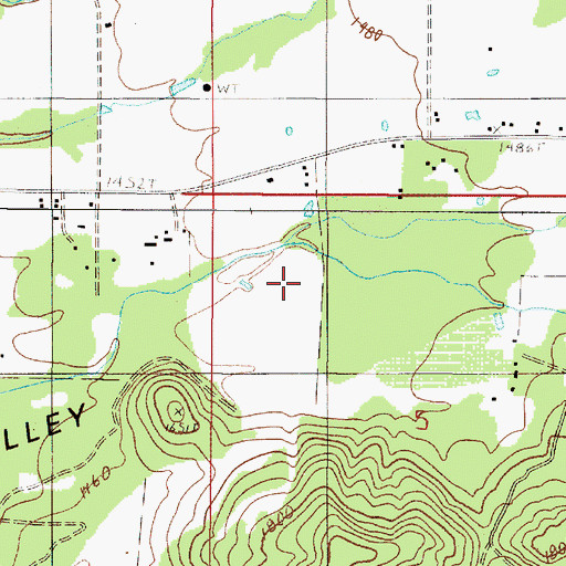 Topographic Map of Democrat Gulch, OR