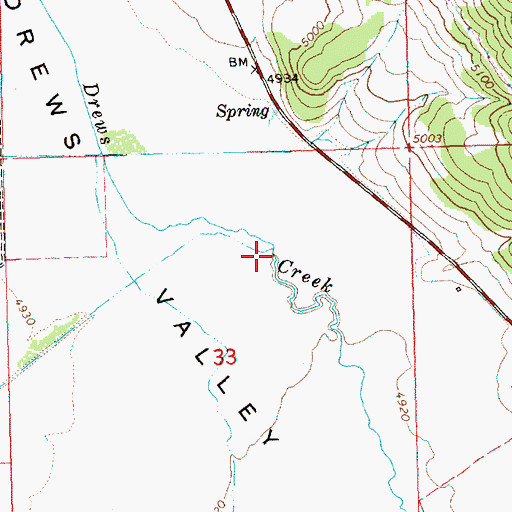 Topographic Map of Dent Creek, OR