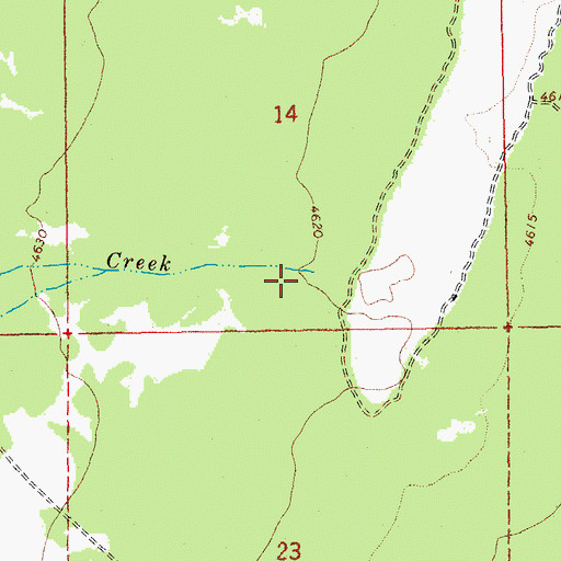 Topographic Map of Desert Creek, OR