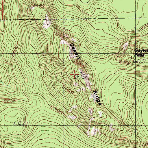Topographic Map of Desert Ridge, OR