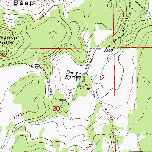 Topographic Map of Desert Spring, OR