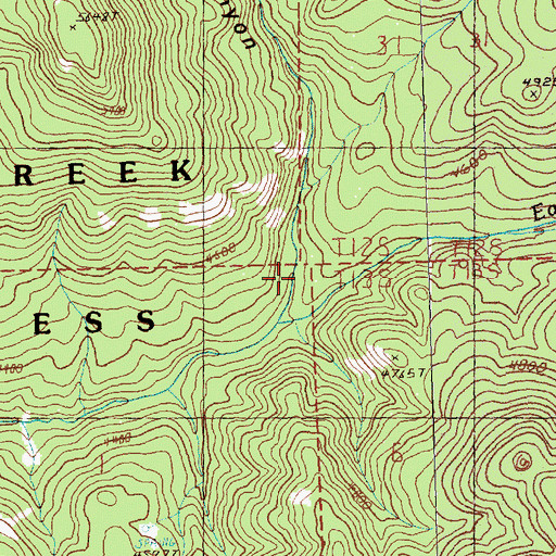 Topographic Map of Desolation Canyon, OR