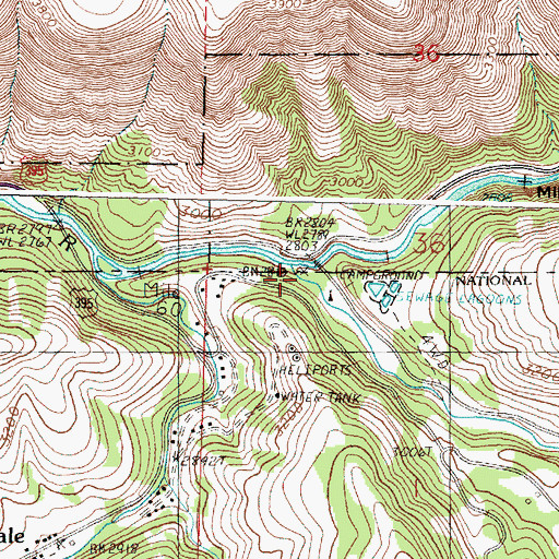 Topographic Map of Desolation Creek, OR