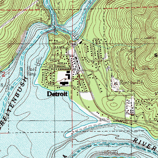 Topographic Map of Detroit, OR