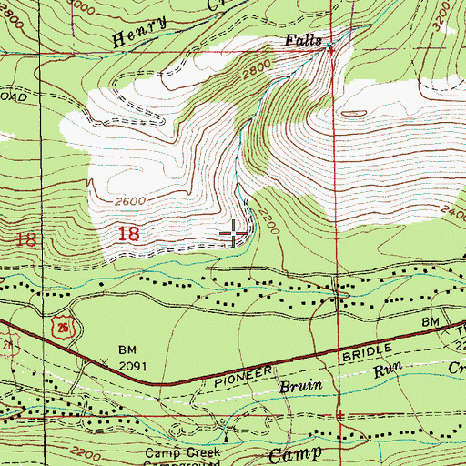 Topographic Map of Devil Canyon, OR