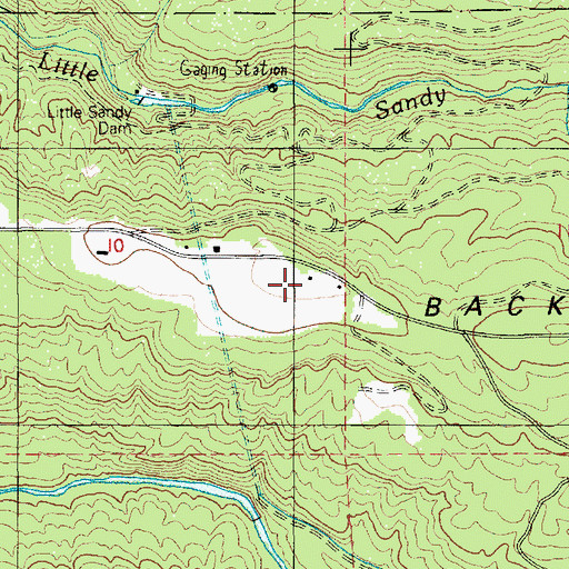 Topographic Map of Devils Backbone, OR