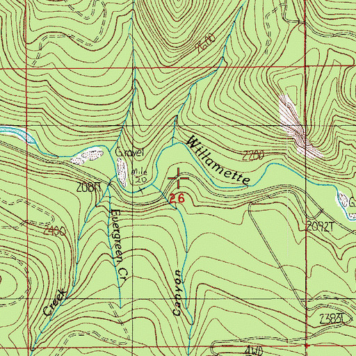Topographic Map of Devils Canyon, OR