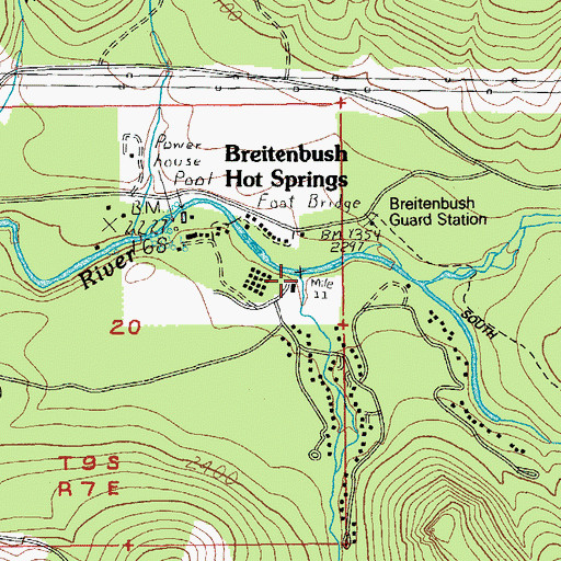 Topographic Map of Devils Creek, OR