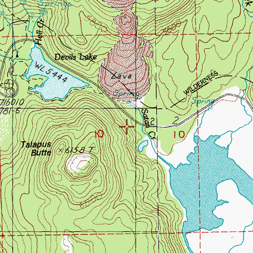 Topographic Map of Devils Garden Forest Camp (historical), OR