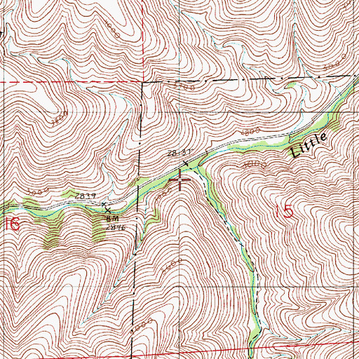 Topographic Map of Devils Gulch, OR