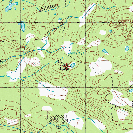 Topographic Map of Dew Lake, OR