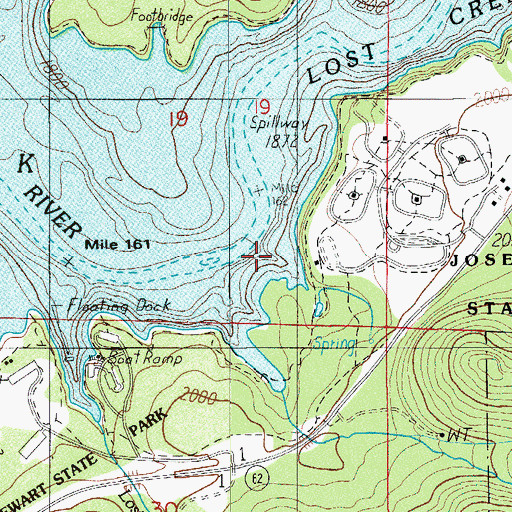 Topographic Map of Diamond Creek, OR