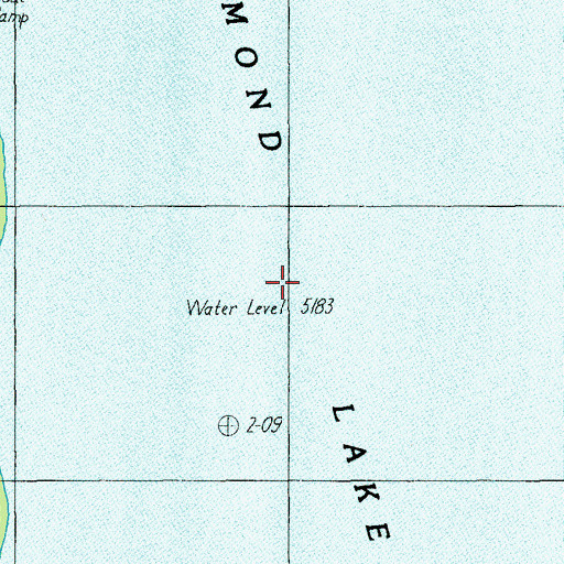 Topographic Map of Diamond Lake, OR