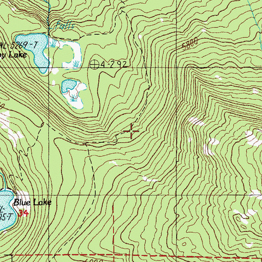 Topographic Map of Diamond Peak Trail, OR