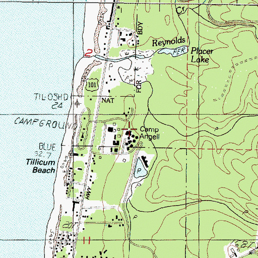 Topographic Map of Dicks Fork, OR