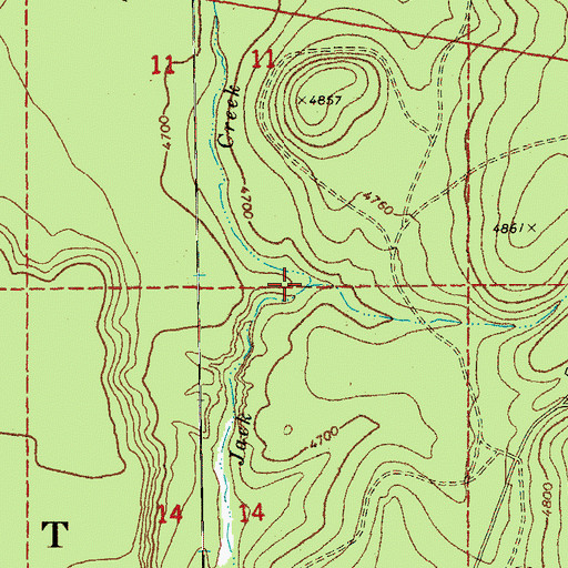 Topographic Map of Dillon Creek, OR