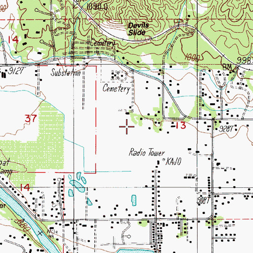 Topographic Map of Dimmick School (historical), OR