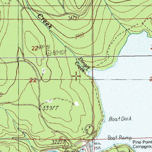 Topographic Map of Dinger Creek, OR