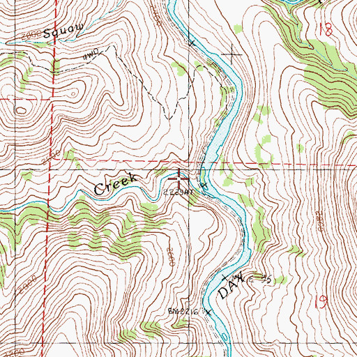 Topographic Map of Ditch Creek, OR