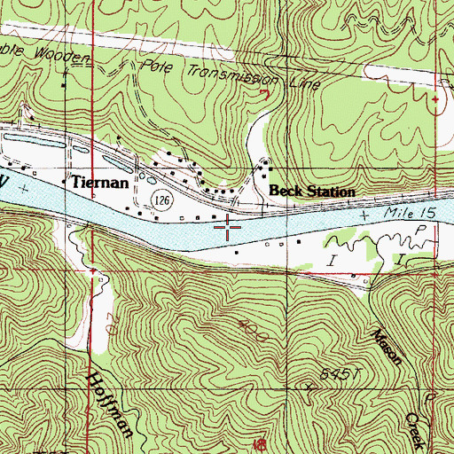 Topographic Map of David Creek, OR