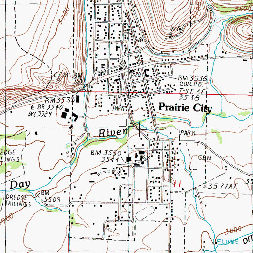 Topographic Map of Dixie Creek, OR