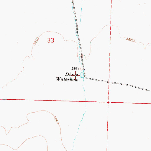 Topographic Map of Dixon Waterhole, OR