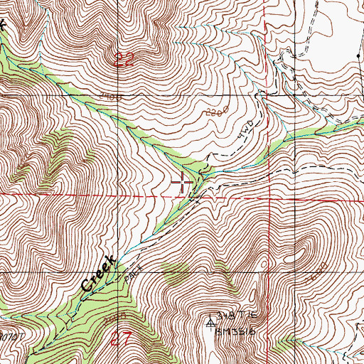 Topographic Map of Dodson Fork, OR