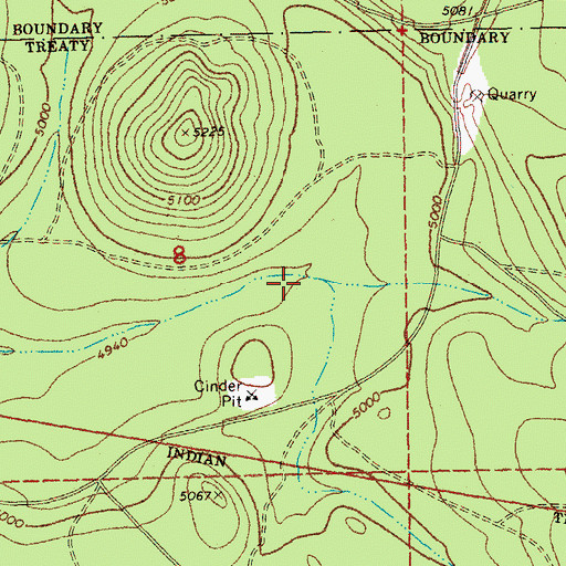 Topographic Map of Doeskin Creek, OR