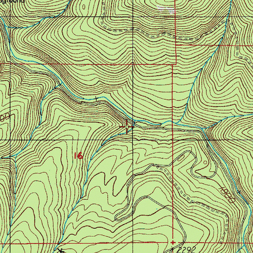 Topographic Map of Dog Creek, OR
