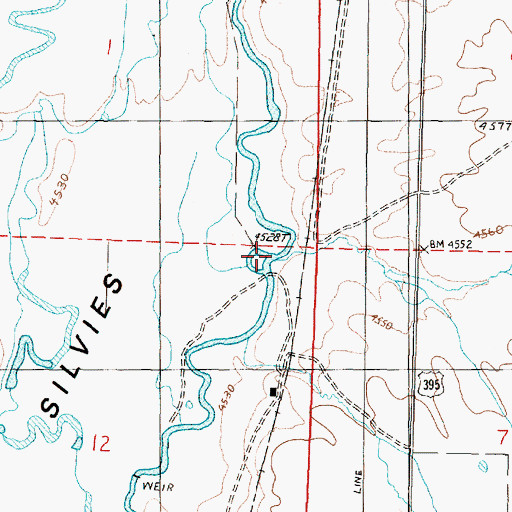 Topographic Map of Dog Creek, OR