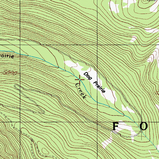 Topographic Map of Dog Prairie, OR