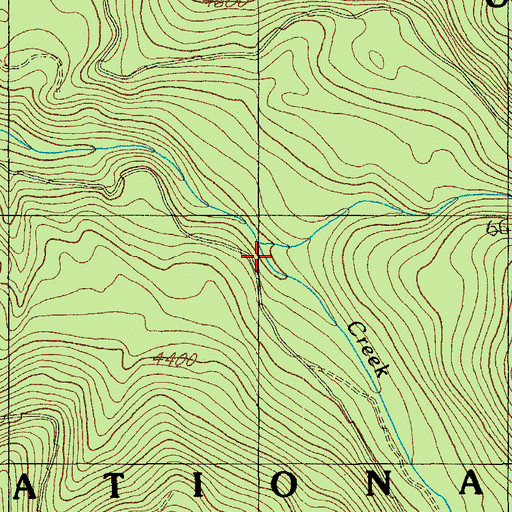 Topographic Map of Dog Prairie Creek, OR