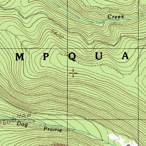 Topographic Map of Dog Prairie Trail, OR