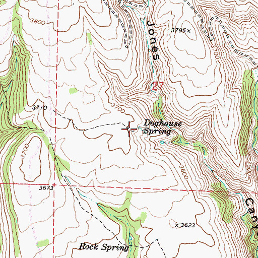 Topographic Map of Doghouse Spring, OR