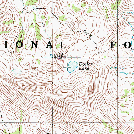 Topographic Map of Dollar Lake, OR