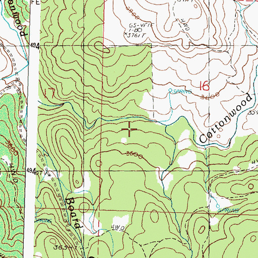 Topographic Map of Donaldson Creek, OR