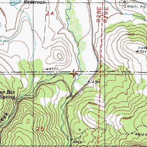 Topographic Map of Donivan Creek, OR