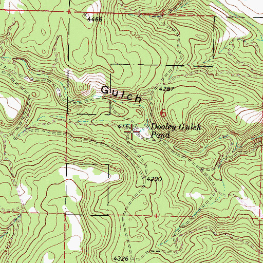 Topographic Map of Dooley Gulch Pond, OR