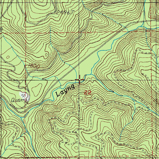Topographic Map of Doris Creek, OR