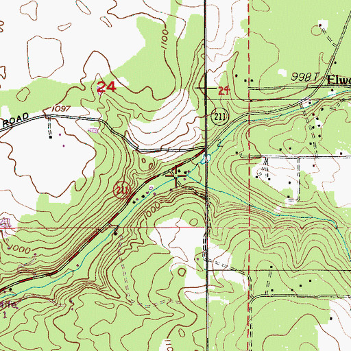 Topographic Map of Dorn Creek, OR