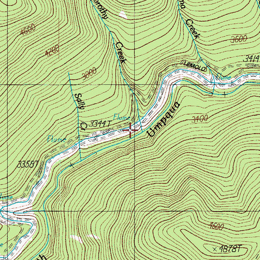 Topographic Map of Dorothy Creek, OR