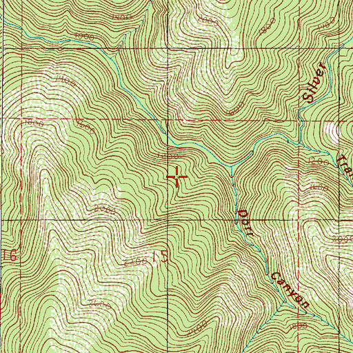 Topographic Map of Dorr Canyon, OR