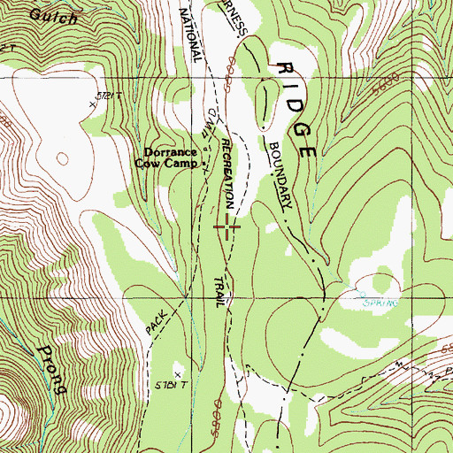 Topographic Map of Dorrance Cow Camp, OR